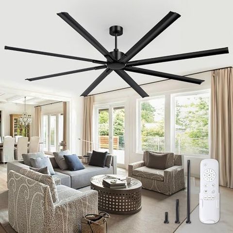 Amazon.com: Urban Ambiance Luxury Industrial Indoor/Outdoor Ceiling Fan ... in Maximizing Ventilation in Outdoor Spaces with Industrial Ceiling Fans